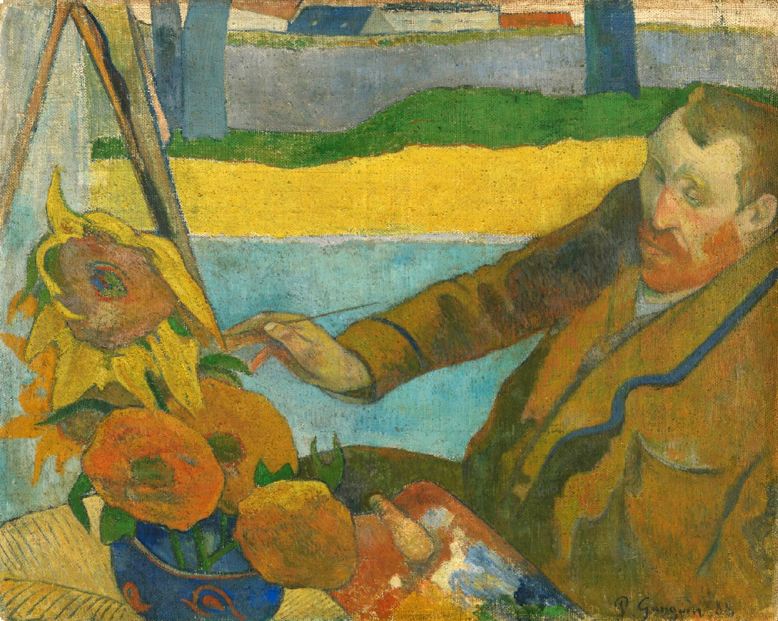 Gauguin painting of Vincent van Gogh