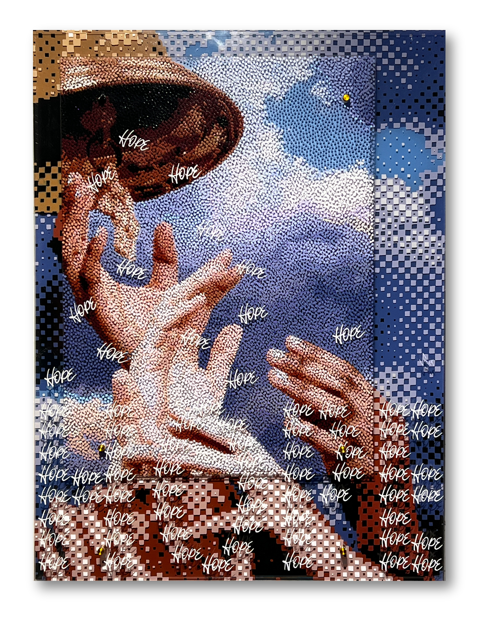 Chemo – Neo-Pointillist painting by Robert Shirk dedicated to people battling cancer